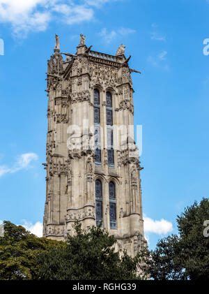 Turm Saint-Jacques in Paris Stockfoto