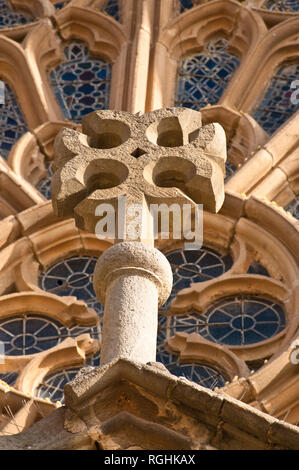 Kloster Sant Cugat del Vallès, Monestir de Sant Cugat del Vallès, Barcelona, Catalomia, Spanien Stockfoto