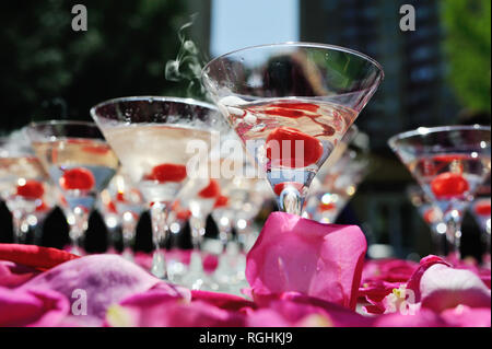 Ein Champagner Folie bei einer Gala Stockfoto