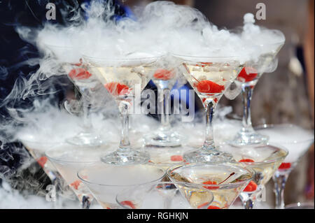 Ein Champagner Folie bei einer Gala Stockfoto