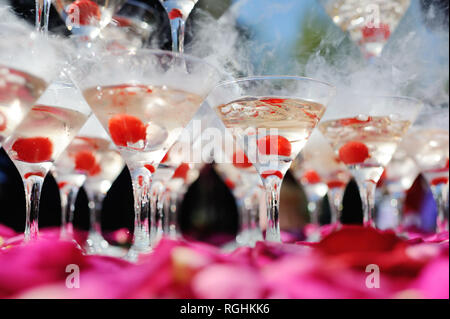 Ein Champagner Folie bei einer Gala Stockfoto