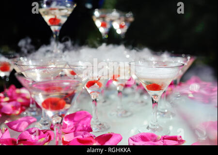 Ein Champagner Folie bei einer Gala Stockfoto