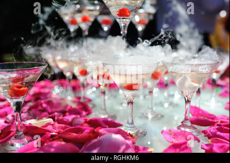 Ein Champagner Folie bei einer Gala Stockfoto