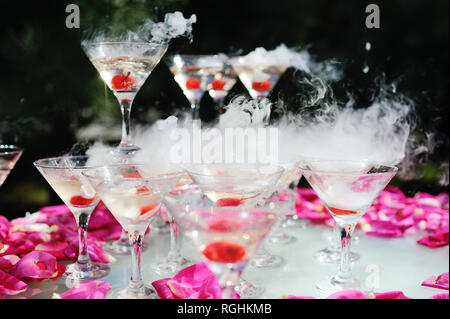 Ein Champagner Folie bei einer Gala Stockfoto