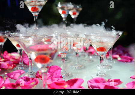 Ein Champagner Folie bei einer Gala Stockfoto