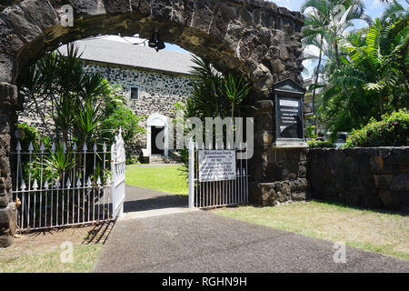 Moku" aikaua Kirche in Kona, Hawaii Stockfoto