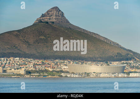 Südafrika, Kapstadt, Blick auf die Stadt mit dem Lion's Head Stockfoto