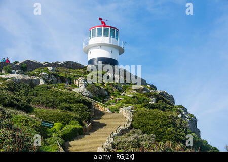 Südafrika, Kap der Guten Hoffnung, Cape Point Lighthouse Stockfoto