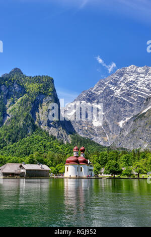 Deutschland, Bayern, Berchtesgadener Land, St. Bartholomä am Königssee Stockfoto
