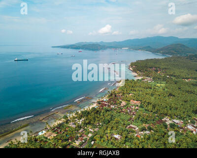 Indonesien, Bali, Luftaufnahme von Candidasa Stockfoto