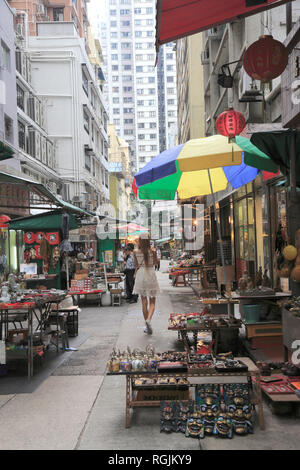 Cat Street Antiquitätenmarkt, Upper Lascar Row, Sheung Wan, Hong Kong Island, Hong Kong, China, Asien Stockfoto