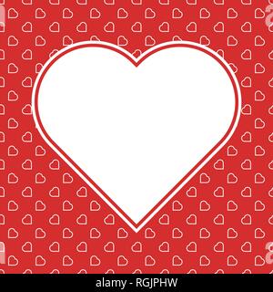 Rote Herzen nahtlose Liebe Hintergrundmuster für Valentinstag oder Muttertag Frau Tag für Banner romantische Karten Geschenkpapier Dekoration. Stock Vektor