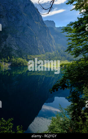 Deutschland, Bayern, Oberbayern, Berchtesgadener Alpen, Nationalpark Berchtesgaden, Salet, Fischunkelalm am Obersee Stockfoto