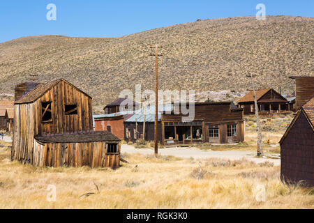 USA, Kalifornien, Sierra Nevada, Bodie State Historic Park, Goldgräberstadt Stockfoto