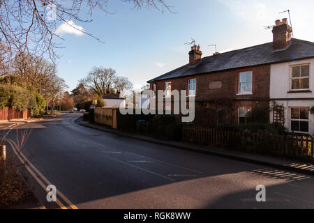 Esher, England - 21. Januar 2019. Etwas außerhalb von London, Esher ist 20 Minuten von trainride Metropolitan London. Mit seiner Nähe zum Stockfoto