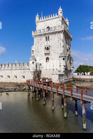 Der Turm von Belém in Lissabon Portugal Stockfoto