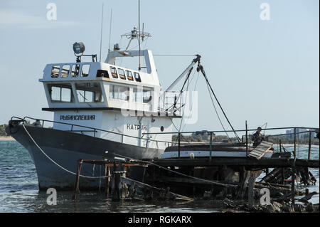 Kazantypskyi staatliche Naturreservat am Kap in der Nähe von Mysovoye Kazantyp, Krim, Ukraine. 4. Oktober 2008 © wojciech Strozyk/Alamy Stock Foto Stockfoto