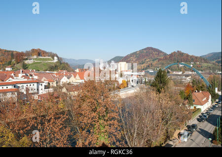 Bruck an der Mur, Panorama Stockfoto