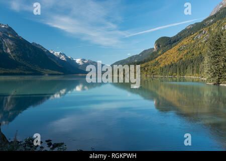 Angeln am Chilkoot Lake, Haines, Alaska, 2018 Stockfoto