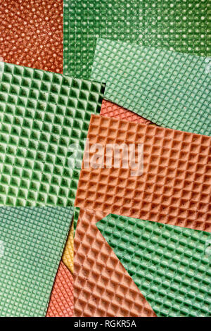 Abstrakte Collage Bilder von Essen Waffeln Stockfoto