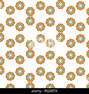 Rot, Orange, Gelb, Grün, Blau, Violett - Regenbogen Farben. Regenbogen Blumen pettern-isolierte Hintergrund. Vector Illustration, EPS 10. Stock Vektor