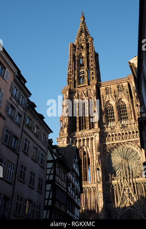 Kathedrale in Straßburg, Elsass, Frankreich. Stockfoto