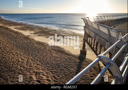 Southsea Strand östlich von Southsea Pier Stockfoto