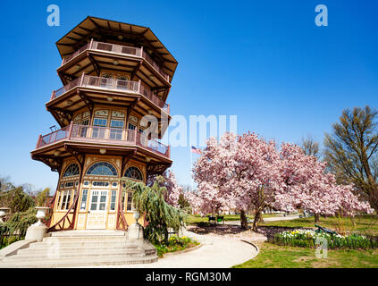 Pagode Sternwarte in Patterson Park, Baltimore, USA Stockfoto
