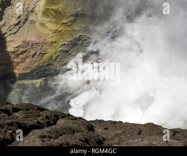 Bromo Krater Innenansicht in Indonesien Stockfoto