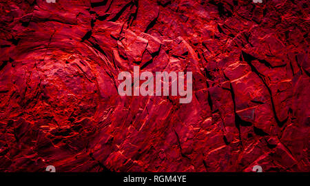 Red Rocks, abstrakten Hintergrund - vulkanischen Stein Textur Stockfoto
