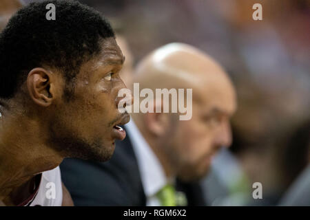 Columbia, SC, USA. 29 Jan, 2019. Südcarolina Kampfhähne freuen Chris Silva (30) in der sek Basketball matchup im Colonial Life Arena in Columbia, SC. (Scott Kinser/Cal Sport Media) Credit: Csm/Alamy leben Nachrichten Stockfoto