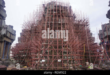 Peking, China. 30 Jan, 2019. Die Ta Keo Tempel ist in Restaurierung in Siem Reap, Kambodscha, Sept. 16, 2017. Quelle: Xinhua/Alamy leben Nachrichten Stockfoto