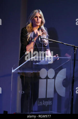 Westwood, Ca. 29 Jan, 2019. Tiziana Rocca, bei Dreharbeiten Italien öffnung Nacht am Italienischen Kulturinstitut in Westwood, Kalifornien, am 29. Januar 2019. Credit: Faye Sadou/Medien Punch/Alamy leben Nachrichten Stockfoto