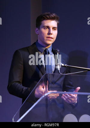 Westwood, Ca. 29 Jan, 2019. Nolan Funk, bei Dreharbeiten Italien öffnung Nacht am Italienischen Kulturinstitut in Westwood, Kalifornien, am 29. Januar 2019. Credit: Faye Sadou/Medien Punch/Alamy leben Nachrichten Stockfoto