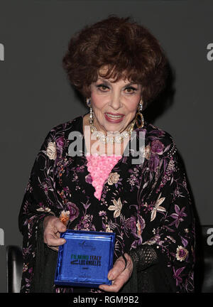 Westwood, Ca. 29 Jan, 2019. Gina Lollobrigida, bei Dreharbeiten Italien öffnung Nacht am Italienischen Kulturinstitut in Westwood, Kalifornien, am 29. Januar 2019. Credit: Faye Sadou/Medien Punch/Alamy leben Nachrichten Stockfoto