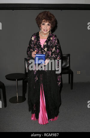 Westwood, Ca. 29 Jan, 2019. Gina Lollobrigida, bei Dreharbeiten Italien öffnung Nacht am Italienischen Kulturinstitut in Westwood, Kalifornien, am 29. Januar 2019. Credit: Faye Sadou/Medien Punch/Alamy leben Nachrichten Stockfoto