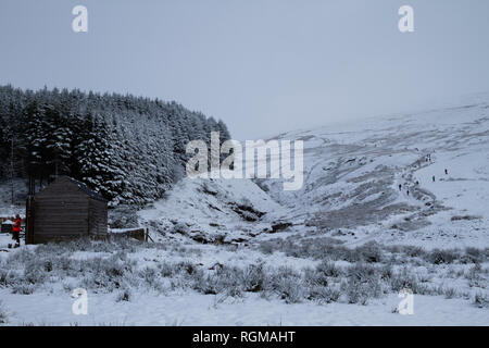 Brecon Beacons, South Wales, UK. 30. Januar 2019. UK Wetter: Die Brecon Beacons sind im Schnee heute Morgen, nach dem gestrigen schweren Stürzen. Credit: Andrew Bartlett/Alamy Leben Nachrichten. Stockfoto