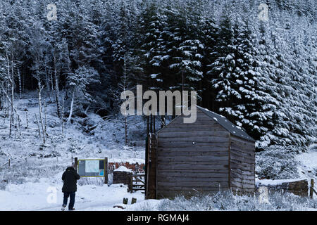 Brecon Beacons, South Wales, UK. 30. Januar 2019. UK Wetter: Die Brecon Beacons sind im Schnee heute Morgen, nach dem gestrigen schweren Stürzen. Credit: Andrew Bartlett/Alamy Leben Nachrichten. Stockfoto