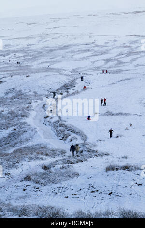 Brecon Beacons, South Wales, UK. 30. Januar 2019. UK Wetter: Die Brecon Beacons sind im Schnee heute Morgen, nach dem gestrigen schweren Stürzen. Credit: Andrew Bartlett/Alamy Leben Nachrichten. Stockfoto