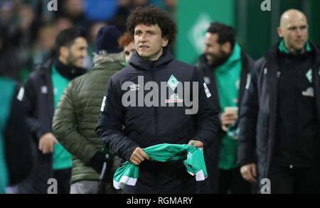 Bremen, Deutschland. 26 Jan, 2019. firo: 26.01.2019, Fußball, 1.Bundesliga, Saison 2018/2019 SV Werder Bremen - SG Eintracht Frankfurt 2:2 Josh Sargent, Ersatz | Verwendung der weltweiten Kredit: dpa/Alamy leben Nachrichten Stockfoto