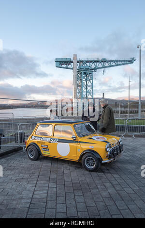 Glasgow, Schottland, Großbritannien. 30. Januar 2019: Der 22. Rallye Monte-Carlo Historique beginnt in Clydebank. Credit: Skully/Alamy leben Nachrichten Stockfoto