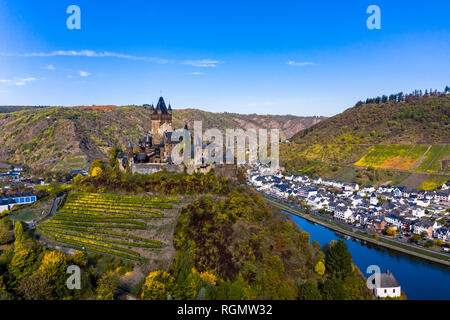 Deutschland, Rheinland-Pfalz, Cochem, Mosel, Reichsburg Cochem Stockfoto