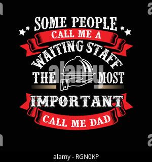 Das Personal Vati, Vati, Vater Tag zitieren und sagen: Stock Vektor