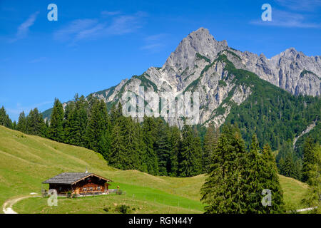 Österreich, Salzburg, Pinzgau, großen Muehlsturzhorn, Litzlalm, Berghütte Stockfoto