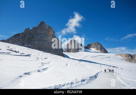 Österreich, Steiermark, Salzkammergut, Dachsteinmassiv, Hoher Dachstein, Wanderweg Stockfoto