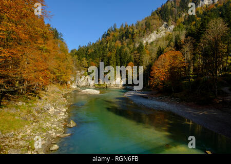 Österreich, Tirol, Chiemgau, in der Nähe von Schleching, Tiroler Ache Entenlochklamm, Stockfoto