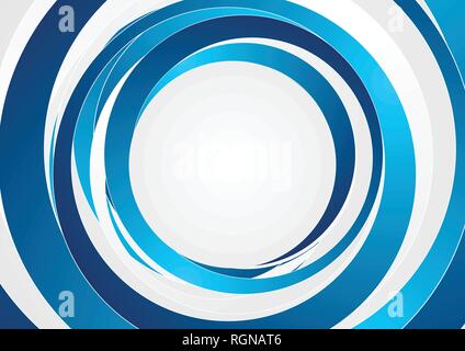 Abstrakte Moderne blaue Kreise corporate Hintergrund Stock Vektor