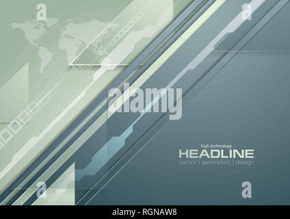 Abstrakt Blau Technik moderne Hintergrund. Vector Illustration Stock Vektor