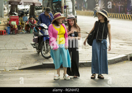 Südkoreanische Touristen in Ho Chi Minh, Vietnam Stockfoto