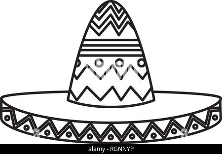 Mexikanischen mariachi hat Symbol Stock Vektor